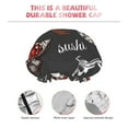 thumbnail image 5 of Kll Japanese Sushi Hashi Pattern Shower Cap & Bath Cap For Women,Reversible Oversized Waterproof Shower Caps For All Hair Lengths,Elastic Reusable Bathing Hair Cap, 5 of 9