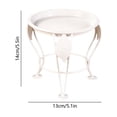 thumbnail image 3 of Single Tier Rustproof Vintage Round Metal Plants Stand, Decorative Flower Pot Holder Rack for Indoor Outdoor Living Room Balcony Patio Garden Corner, Heavy Duty Iron Planter Shelf for Home Greenery, 3 of 6