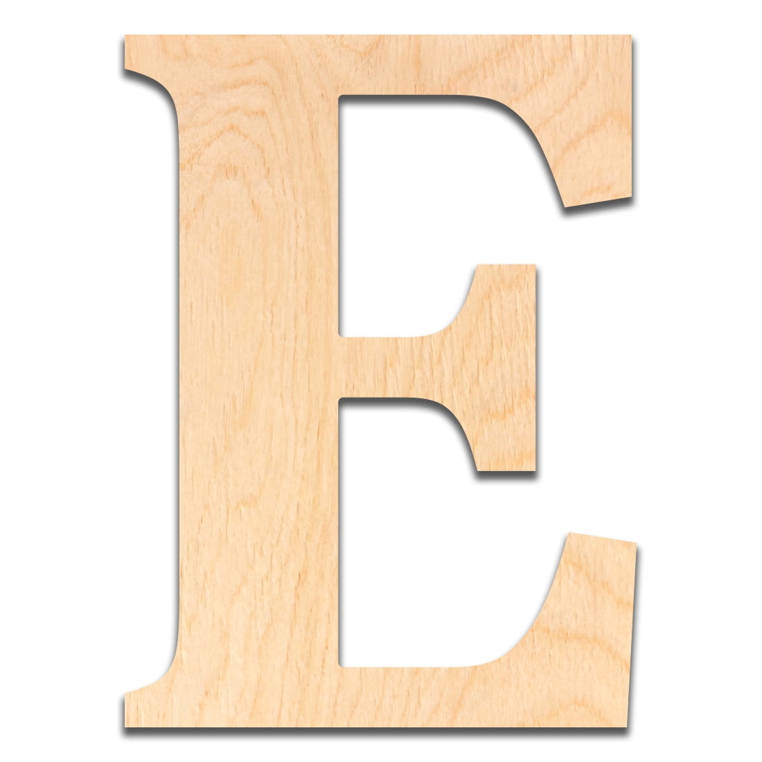 4 Inch Wooden Letter E Ready for Painting or Decorating