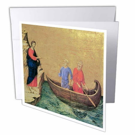 - 3dRose The Calling of the Apostles Peter and Andrew by Duccio Di Buoninsegna, Greeting Cards, 6 x 6 inches, set of 12