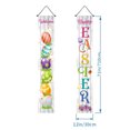 Easter Door Hanging Flag Home Door Decoration Bunny Colorful Eggs