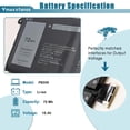 thumbnail image 2 of Batería para Laptop Vmaxxfanee P83V9 72Wh 15.4V para Dell, 2 of 7