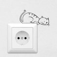 thumbnail image 1 of Kearding Adhesivo de pared de gato durmiendo Simple, Mural extraíble para sala de estar, papel tapiz de aparato de baño de dibujos animados negros, Decoración del hogar Kearding JJ9226-00, 1 of 6