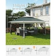thumbnail image 3 of Luku 12' x 12' Outdoor Gazebo, Heavy Duty Double Roof Patio Gazebo with Netting and Curtains, Outdoor Patio Canopy for Deck Backyard Garden Lawns, 3 of 9