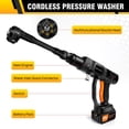 thumbnail image 3 of Cordless Car Pressure Washer Portable, High Power Lithium Ion Electric Power Cleaner for Vehicle Motorcycle Bike, Rechargeable Water Spray Gun for Patio Floor Cleaning, 3 of 8