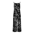 thumbnail image 5 of Yubnlvae Floral Jumpsuits for Women - Boho Wide Leg Rompers with Pockets (Summer Vacation, Casual Beach Overalls) Black L, 5 of 6