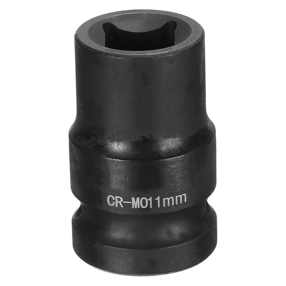 4 Point Square Socket 1/2" Drive 11mm Metric CR-MO Square Impact Wheel Socket