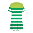 thumbnail image 4 of Amzcrzy Robe Midi Décontractée pour Femmes, Robe d'Été de Plage à Rayures, Robe T-Shirt Graphique à Manches Courtes, Col Rond, Robe Hawaïenne de Vacances, Robes d'Été Fluides P-2TG, 4 of 6