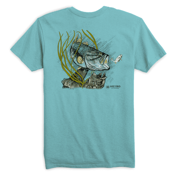 Heybo Outdoors Fishing Bass Bait Dedicated To The Pursuit Comfortable and Stylish Unisex T-Shirt Short Sleeve Tee-XL