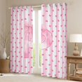 thumbnail image 2 of Homewish Kawaii Letter P Black Out Curtains for Kids, Princess Pink Bowknot Curtains Pack of 2 (42x63 Each), Cute Cartoon Ribbon Bedroom Curtains, Blackout Curtains Bedroom Decor, 2 of 6