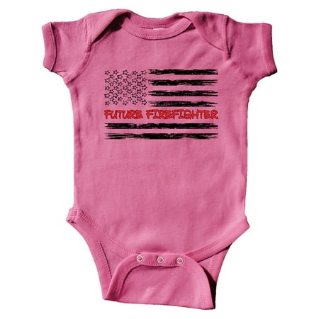 

Inktastic Future Firefighter- Distressed Flag Gift Baby Boy or Baby Girl Bodysuit
