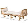 thumbnail image 3 of bali & pari Bohemian Upholstered Twin Daybed, Natural Brown, 3 of 9