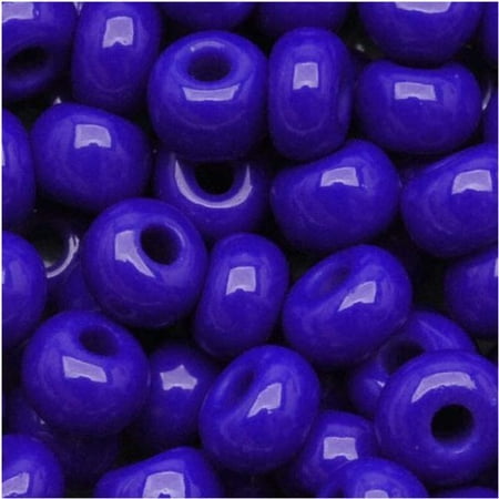 Blue Seed Bead - Czech Seed Beads 6/0 Royal Blue Opaque (1 ounce)