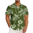 thumbnail image 2 of Mens Button Down Shirt Casual Summer Beach Blouse Plus Size Short Sleeve T Shirts, 2 of 5