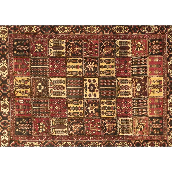 Ahgly Company Indoor Rectangle Persian Brown Traditional Area Rugs, 5' x 7'