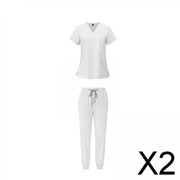 Uniforme de enfermera,Uniformes de enfermera Conjunto de mujer Ropa de trabajo Sanitaria,Conjuntos de uniforme médico para mujer,pantalones deportivos y top cómodos,Camisetas de cuello en V