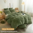 thumbnail image 6 of XeGe Fluffy Faux Fur Pillow Cases, Soft Plush Shaggy Furry Pillowcases, Velvet Fuzzy Decorative Long Pillow Shams for Bed Couch, Zipper Closure, Set of 2(Standard Size, Sage Green), 6 of 6