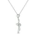 thumbnail image 3 of Diamaison 1/10 Cttw Natural White Diamond Cross Pendant for Adult in 10Kw Gold, 3 of 7