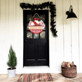 thumbnail image 2 of Welcome To The North Pole Door Sign Home Decor Round Wood Wreaths Wall Hanging Sign Farmhouse Porch Sign Front Door Decoration for Housewarming Gift All Seasons Holiday,11In, 2 of 6
