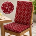 thumbnail image 5 of Outdoor High Back Chair Cushion, Extra Thick Waterproof Patio Seat Pad, Sun Fade Resistant with Ties, 5 of 6