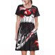thumbnail image 1 of Easygdp Fierce Red Viper Graphic Art para Vestido Transpirable de Mujer, Vestido Suelto de Manga Corta con Pliegues y Bolsillos para el Verano, 1 of 6