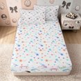thumbnail image 4 of meiyoeat Dripping Ice Cream Baseball Zipper Twin Comforter Sets with Fitted Sheet and 2 Pillowcases for Girls, Kawaii Sprinkle Candy Ball Zipper Bedding Set, Star Reversible, 4-Piece, 4 of 7