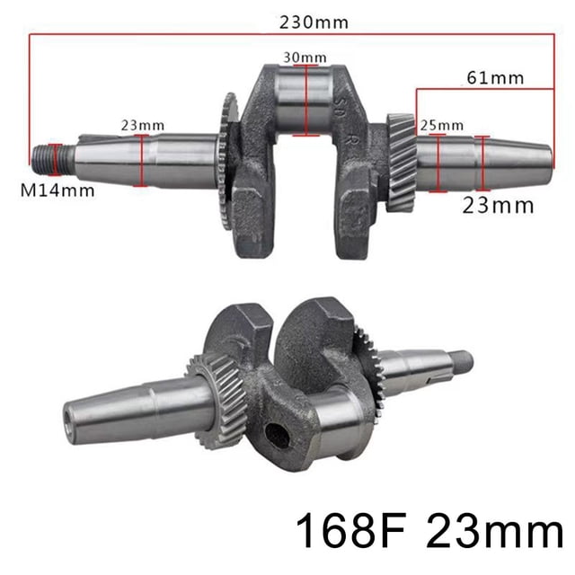 Enhanced Performance Crankshaft for Petrol Generators Models 168F and 188F