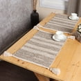 thumbnail image 5 of Redearth Boho Table Runner Placemats Set of 4, Linear Obsession Taupe, 5 of 6