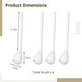 thumbnail image 5 of Duslogis Toilet Bowl Mop Toilet Bowl Brush White Soft Swab Toilet Mop for Bathroom Toilet Brush with Holder Long Handle Toilet Bowl Brush Mop Toilet Scrubber Bathroom Accessories (4 Pcs), 5 of 7