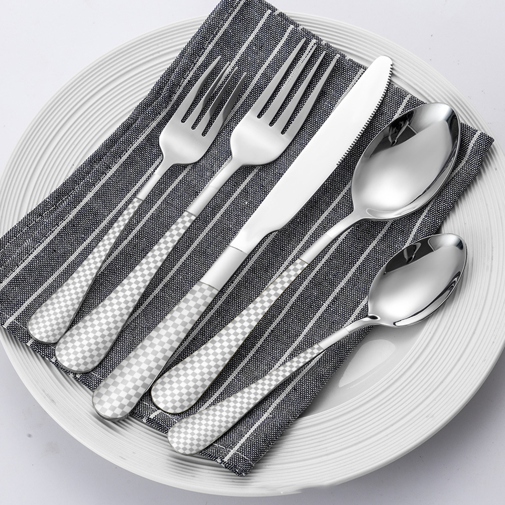 WhizMax 20pcs Silverware Set, Stainless Steel Tableware Cutlery Set for