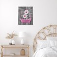 thumbnail image 4 of Pink Daisy Flower Wall Art for Living Room,Farmhouse Floral and Butterfly Inspirational Quotes Canvas Wall Art Rustic Wooden Boards Framed Wall Art Bedroom Bathroom Decorations,16L X 12W inches, 4 of 6