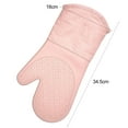 thumbnail image 4 of Silicone Oven Mitts Heat Resistant with Waterproof & Non-Slip Kitchen Mittens, Set of 2 Long Oven Gloves with Soft Cotton Lining for Baking Cooking Barbecue, 4 of 7