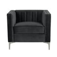 thumbnail image 4 of Morden Fort Contemporary Living Room Set Velvet Upholstered Accent Chair Sofa Black, 4 of 8