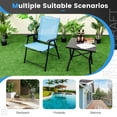 thumbnail image 6 of Gymax Patio Metal Camping Breathable and Rip-resistant Folding Chairs, Blue (Set of 4), 6 of 10