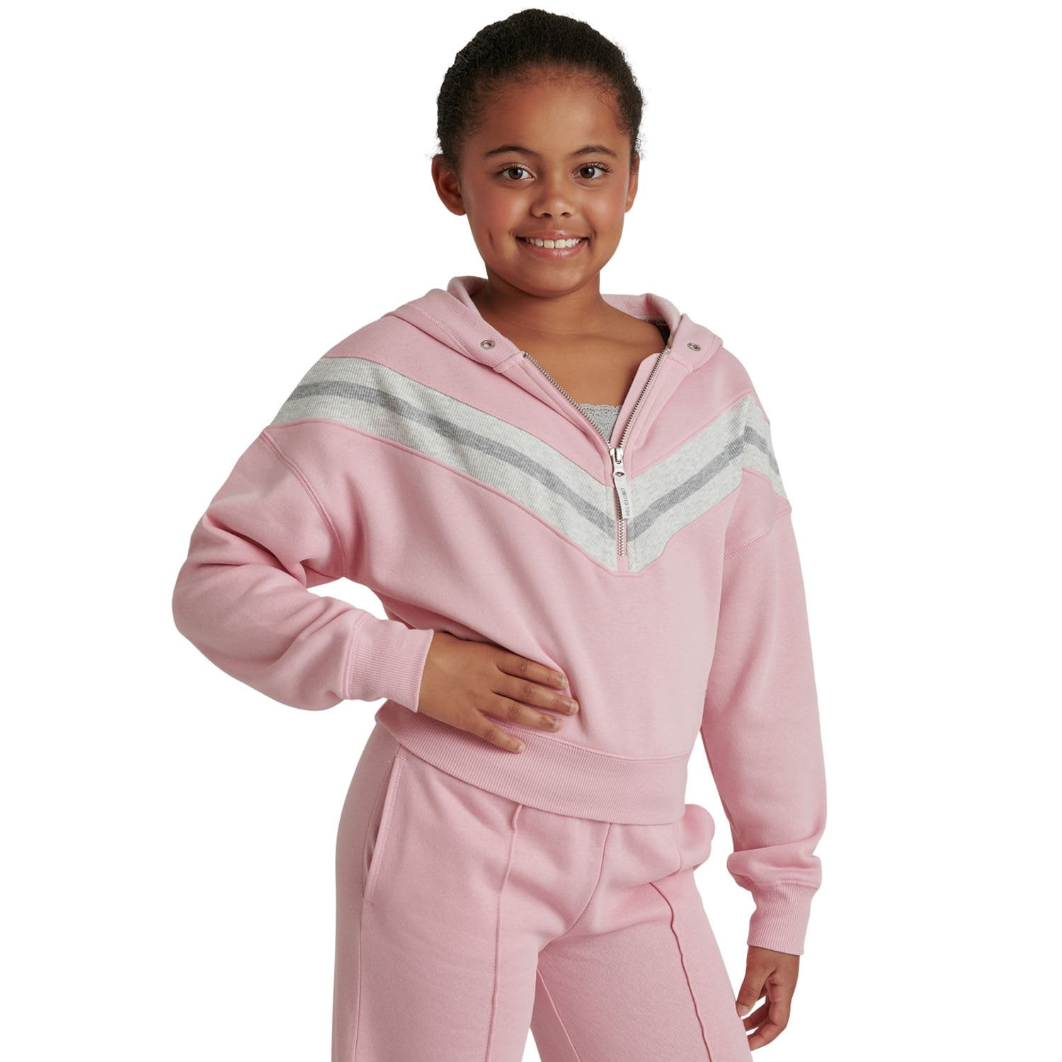 Limited Too Girls Pink Half Zip Hooded Pullover - Samsclub.com