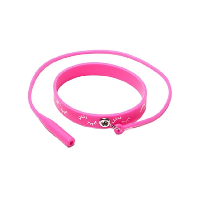 Pinzas para extensiones de pestañas, Protector de silicona, portátil, pulsera con correa, pinzas para extensión de pestañas, soportes para salón de Rojo