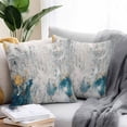 thumbnail image 2 of Gray Teal Throw Pillow Covers 20x20 Inch Set of 2, Modern Abstract Art Retro Flow Marble Waterproof Outdoor Pillow Covers, Decorative Cushion Pillowcases for Couch, Sofa, Bed, Garden, Patio, 2 of 9