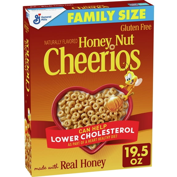 Honey Nut Cheerios Gluten-Free Breakfast Cereal, 19.5 oz