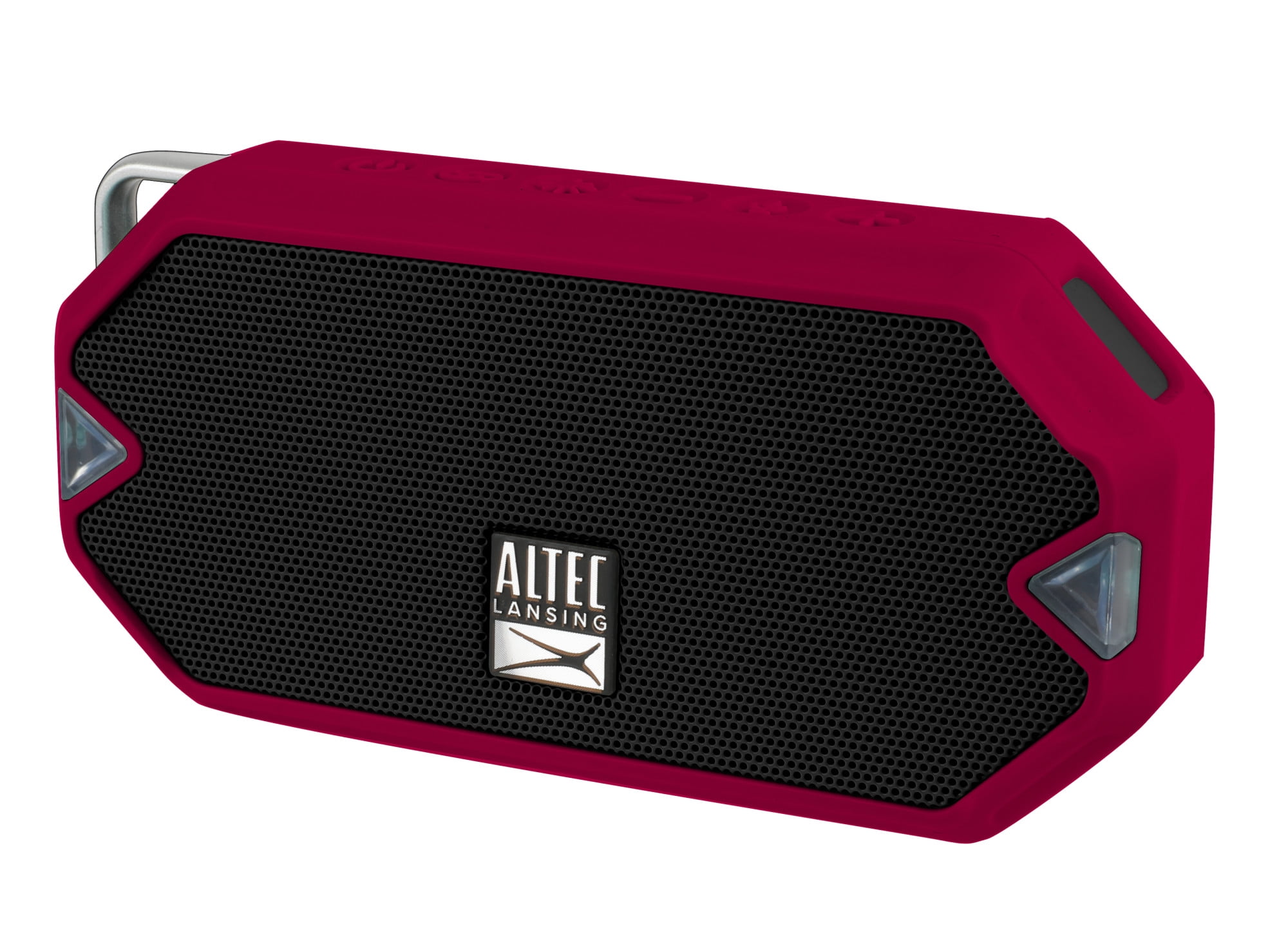 Altec Lansing HydraMini EverythingProof Wireless Portable Bluetooth Speaker, Red, 6 Hours Playtime, LED Lights, IP67 Waterproof, IMW1000-TRD