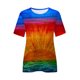 thumbnail image 4 of Gibobby Camiseta de manga corta para mujer Mujeres Casual Summer Tops Floral Short Manga Round Neck Tee T Camisa lado suelto Tunic Blouse(Rojo,G), 4 of 5