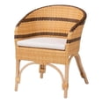 thumbnail image 1 of Pemberly Row Rattan Barrel-Back Dining Chair with Removable Cushion, 1 of 9