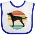 thumbnail image 3 of Inktastic Vizsla Dog Retro Sunset Boys or Girls Baby Bib, 3 of 4