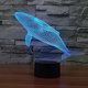 thumbnail image 4 of 3d Shark Whale Night Light 7 Cambio de color Led Mesa Lámpara de escritorio Acrílico Flat Abs Base Usb Cargador Decoración del hogar Juguete Brithday Navidad Niño Niños Regalo Feliz Sencillez, 4 of 4