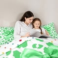 thumbnail image 5 of Homewish Lime Cartoon Bowknot Bedding Comforter Set for Kids, Princess Ribbon Style Twin Comforter Sets, Modern Cheetah Print Reversible Bedding Set, Microfiber Bedroom Decor, 2-Piece, 5 of 8