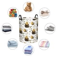 thumbnail image 4 of Balery Honey Bee Insect Cesta de ropa redonda con asas, impermeable, independiente, para ropa, juguetes, dormitorio y familia-Small, 4 of 6