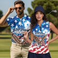 thumbnail image 2 of HUIACONG 250th American Eagle Shirts Matching Couple Outfits Mens Golf Shirts for Women Sleeveless Tank Top Quick Dry Moisture Wicking Casual Sports Wear His and Hers Matching Outfits Man L, 2 of 5