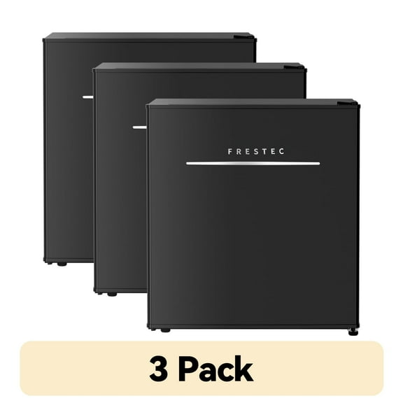 (3 pack) Frestec 1.7 Cu ft Single Door Mini Fridge , Black, New，VOK-17-BK