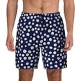 thumbnail image 3 of Uemuo Daisies Flowers Pattern Mens Swim Trunks Quick Dry Board Shorts with Mesh Lining, Stretch Beach Shorts Quick Dry No-Chafing Board Shorts-3X-Large, 3 of 9