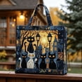 thumbnail image 3 of Halloween Quilted Tote Bag,Reusable Shopping Tote Large Capacity Trick or Treat Bag Fall Gift for Women Daily Commute Travel Shoulder Strap Handbag, 3 of 6