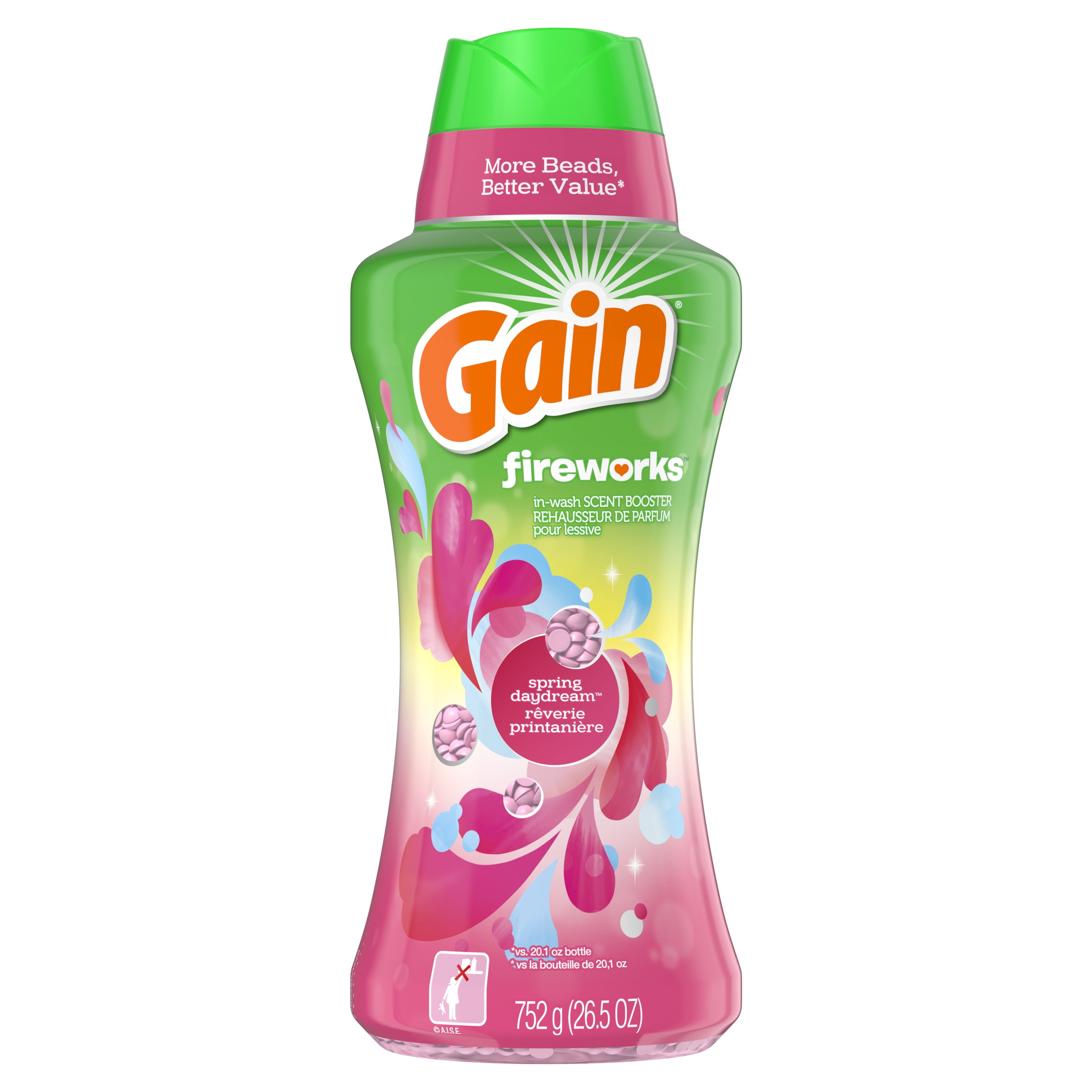 Gain Fireworks Laundry Scent Booster Beads, Spring Daydream, 26.5 Fl Oz, HE Compatible